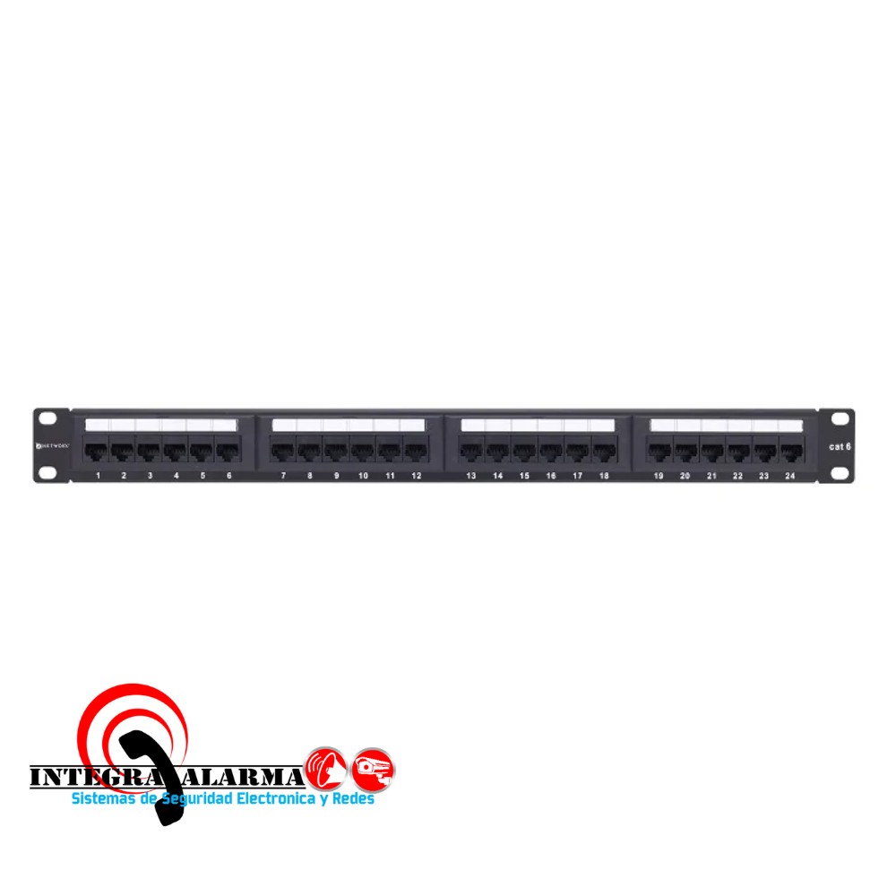 IA624 | PATCH PANEL CAT6 24 PUERTOS