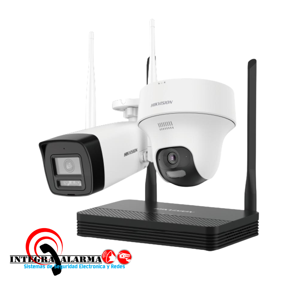 NKS424W02H/KIT DE CAMARAS WI-FI EASYLINK HIKVISION NVS 4CH + 1 BULLET Y 1 DOMO  4MP