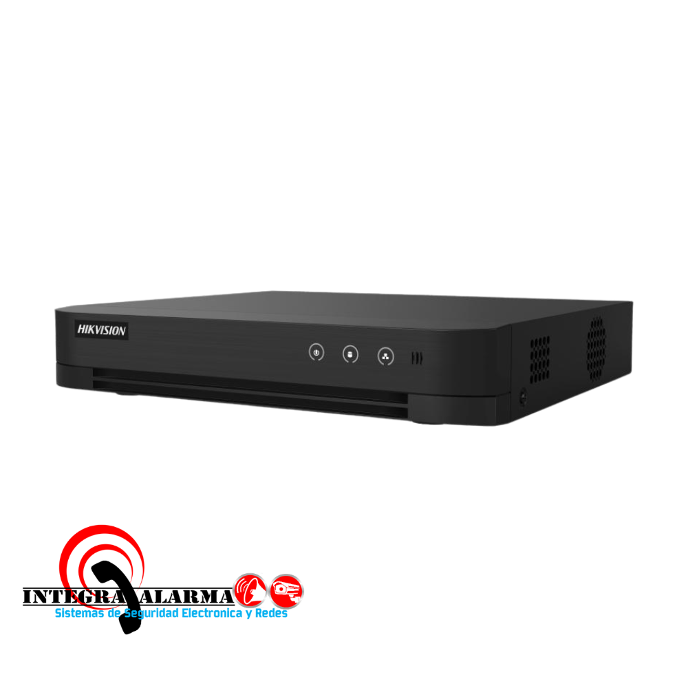 IDS-7208HUHI-M1/X/DVR 8 Canales TURBOHD + 8 Canales IP / 8 Megapixel (4K) / Audio por Coaxitron / ACUSENSE / Reconocimiento Facial / 1 Bahía de Disco Duro / Salida de Video en 4K / H.265+